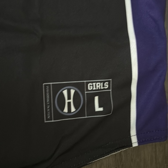 NEW Panthers Purple/Black/White 3-Button Baseball/Softball Style Jersey Youth L - Picture 5 of 9